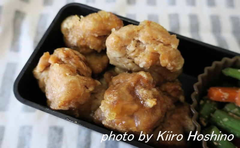 お弁当、2016-7-21、大豆たんぱく唐揚げ お弁当、2016-7-21、大豆たんぱく唐揚げ