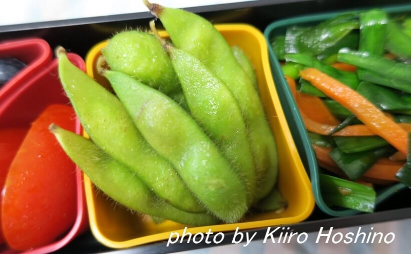 お弁当、2016-7-26、枝豆 お弁当、2016-7-26、枝豆