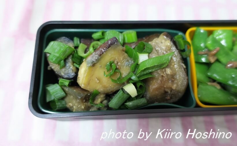 お弁当、2016-7-28、なすの味噌炒め お弁当、2016-7-28、なすの味噌炒め