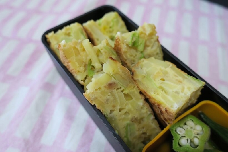 お弁当、2016-8-4、スパニッシュオムレツ お弁当、2016-8-4、スパニッシュオムレツ
