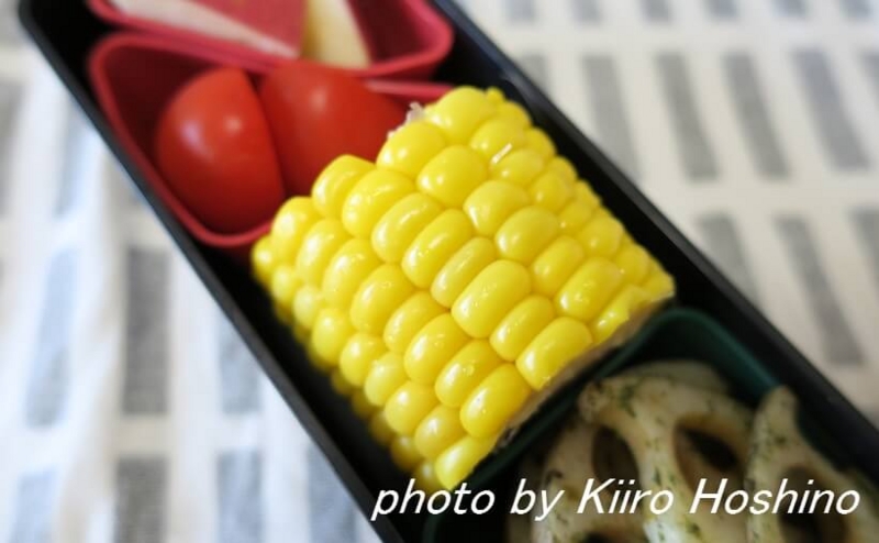 お弁当、2016-9-1、茹でとうもろこし お弁当、2016-9-1、茹でとうもろこし