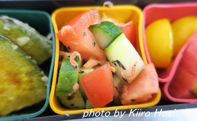 お弁当、2016-9-9、ズッキーニのサラダ お弁当、2016-9-9、ズッキーニのサラダ