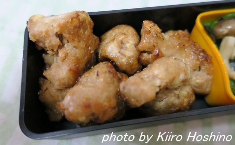 お弁当、2016-9-23、大豆たんぱく唐揚げ お弁当、2016-9-23、大豆たんぱく唐揚げ