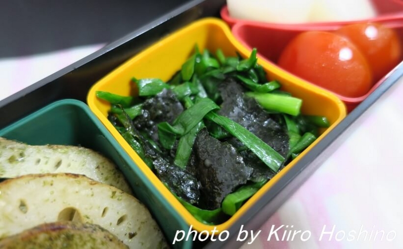 お弁当、2016-10-3、ニラ海苔ナムル お弁当、2016-10-3、ニラ海苔ナムル