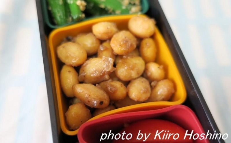 お弁当、2016-10-5、大豆の甘辛揚げ お弁当、2016-10-5、大豆の甘辛揚げ