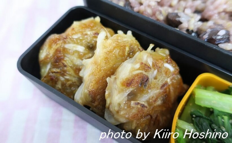 お弁当、2016-10-12、もやしのお焼き お弁当、2016-10-12、もやしのお焼き