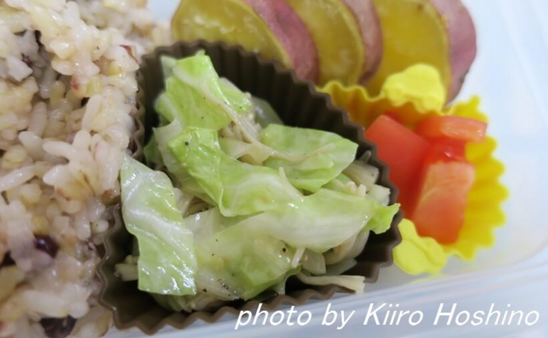 お弁当、2016-10-26、キャベツのアンチョビ炒め お弁当、2016-10-26、キャベツのアンチョビ炒め