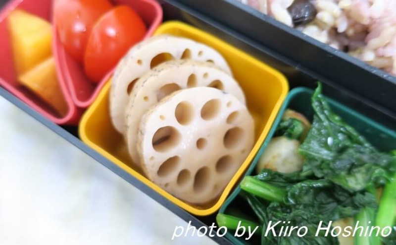 お弁当、2016-10-27、蒸しれんこん お弁当、2016-10-27、蒸しれんこん