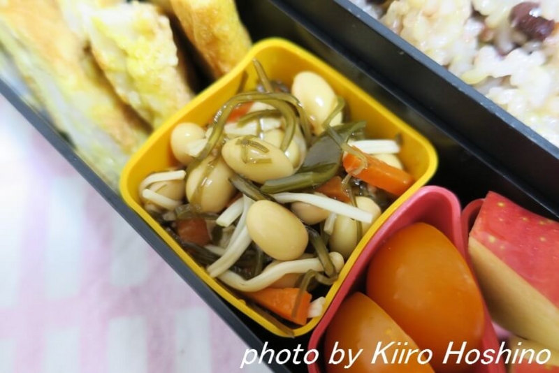 お弁当、2016-11-14、切り昆布の煮物 お弁当、2016-11-14、切り昆布の煮物