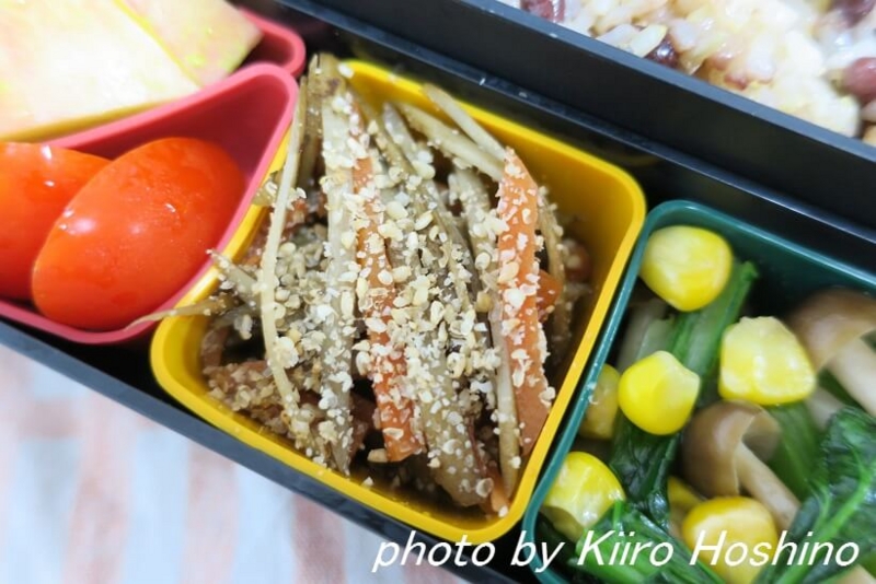 お弁当、2016-11-16、きんぴらごぼう お弁当、2016-11-16、きんぴらごぼう