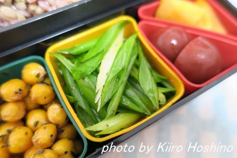 お弁当、2016-11-17、、細ねぎナムル お弁当、2016-11-17、、細ねぎナムル