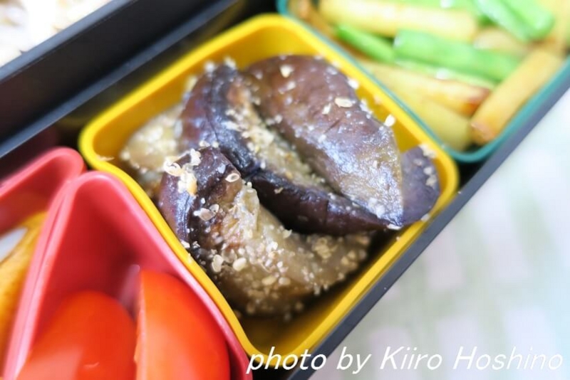 お弁当、2016-11-21、なすの味噌炒め お弁当、2016-11-21、なすの味噌炒め