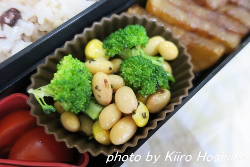 お弁当、2016-12-1、ブロッコリーと大豆サラダ お弁当、2016-12-1、ブロッコリーと大豆サラダ