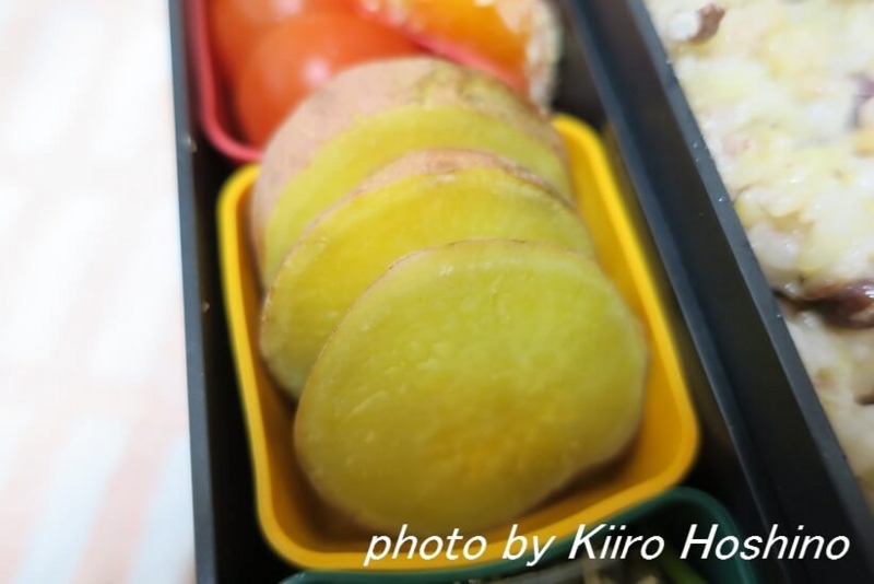 お弁当、2016-12-6、蒸しさつまいも お弁当、2016-12-6、蒸しさつまいも