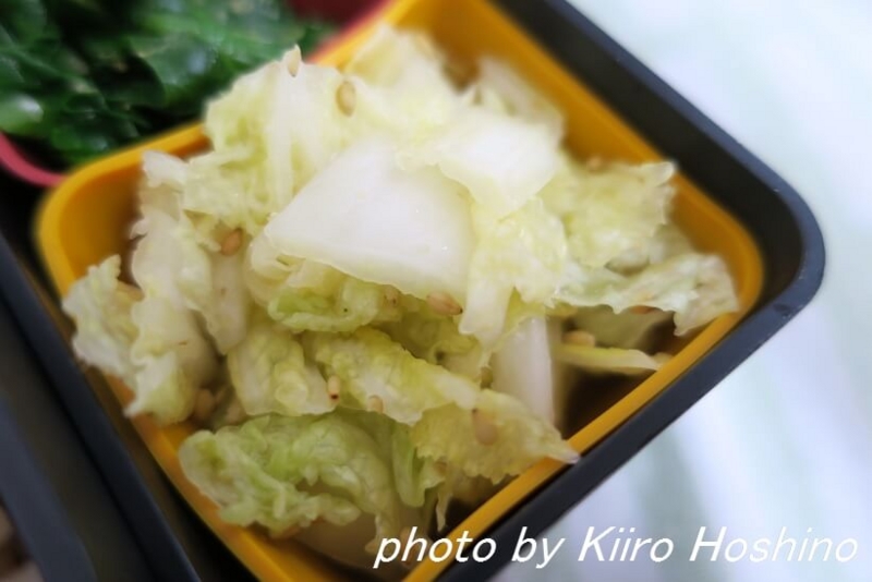 お弁当、2017-1-5、白菜のごま酢和え お弁当、2017-1-5、白菜のごま酢和え
